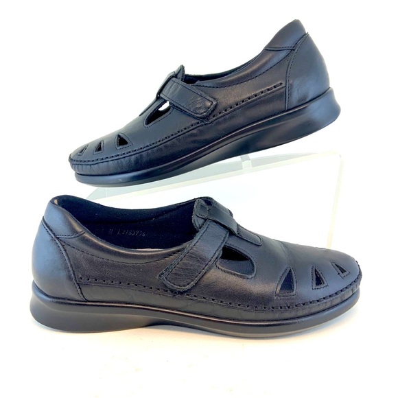 Sas Roamer Slip On Loafers Navy Blue Mary Jane T-strap Lightweight Sz‎ 7.5 - Picture 11 of 11